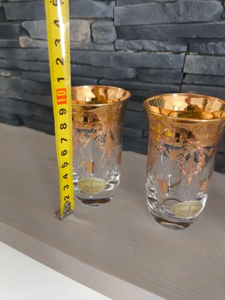 4 Bicchieri Murano Oro Manifattura vintage