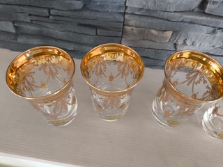 4 Bicchieri Murano Oro Manifattura vintage