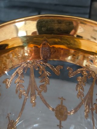 4 Bicchieri Murano Oro Manifattura vintage