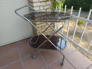 Carrito camarera vintage madera y metal
