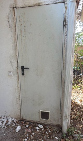 Puerta exterior metálica