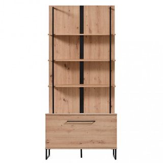 Libreria Soggiorno 4 Ripiani 1 Anta 85x42x191cm