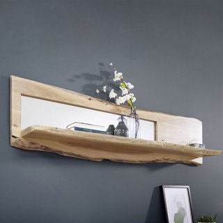Mensola da Parete in Legno di Acacia 120x22x38cm