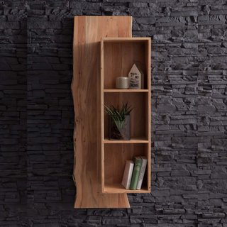 Scaffale Mensola da Parete 3 Ripiani Legno Acacia