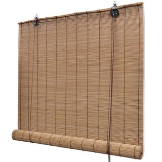 Tende a Rullo in Bambù Marrone 100x160 cm Design Versatile