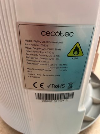 Deshumidificador Cecotec Bigdry 800