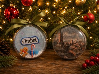 Bola de Navidad personalizada de tu pueblo