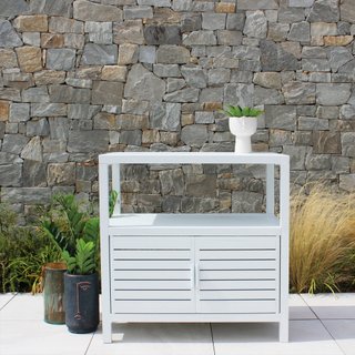 Mobiletto da Giardino 2 Ante con Ripiano 90x55cm