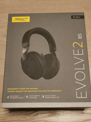 Jabra Evolve2 85 ANC + Dongle USB Negro
