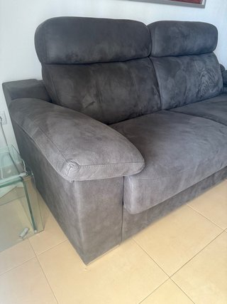 Sofá cama de 2 plazas gris/marrón (negociable)