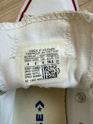 Converse All Star Blancas Talla 36.5