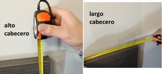 Canapé 150cm con mesitas y cabecero