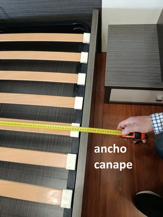 Canapé 150cm con mesitas y cabecero