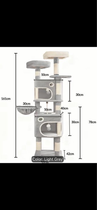 Rascador/Árbol para gatos/Torre para gatos 159cm