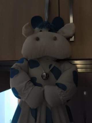 Guarda bolsas de tela con diseño de vaca