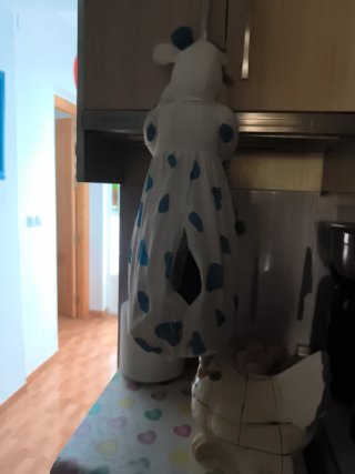 Guarda bolsas de tela con diseño de vaca