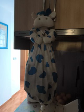 Guarda bolsas de tela con diseño de vaca