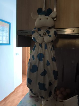 Guarda bolsas de tela con diseño de vaca