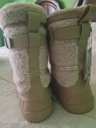 Botas Zara Nieve Talla 37 Beige/Blanco