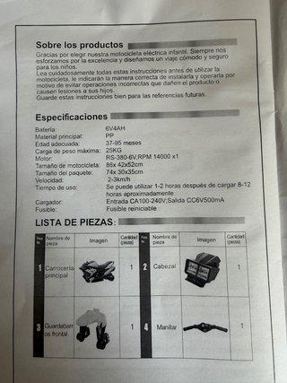 Moto eléctrica HOMCOM infantil roja y blanca