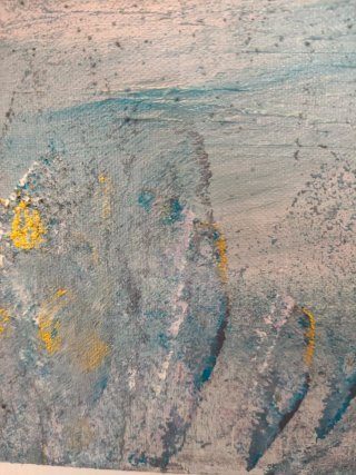 Cuadro abstracto pintado a mano