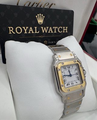 Cartier Santos Galbee Oro y Acero
