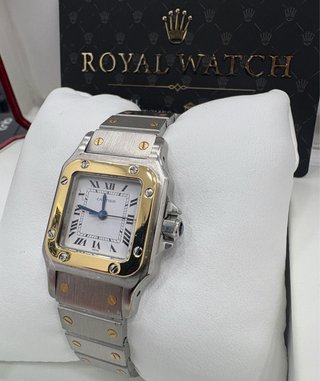 Cartier Santos Galbee Oro y Acero