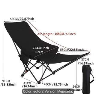 Silla Playa/Camping Cómoda Beige/Negra