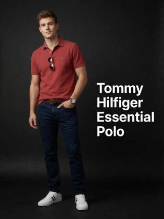 Polo Tommy Hilfiger Salmon Talla S