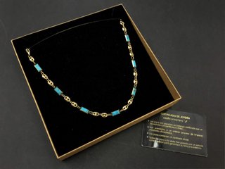 E691872-0 CADENA ORO 18K CON TURQUESA 25CM