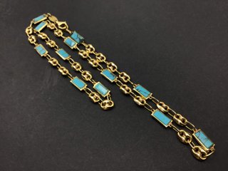 E691872-0 CADENA ORO 18K CON TURQUESA 25CM