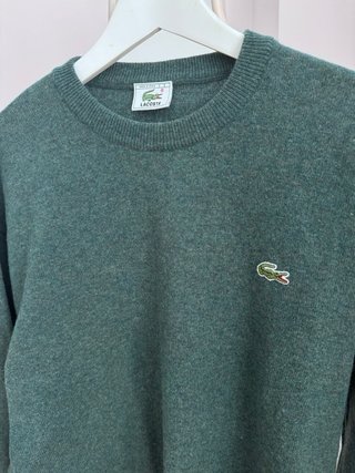 Jersey Lacoste verde lana