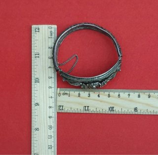 Pulsera Plata Antigua Filigrana Floral
