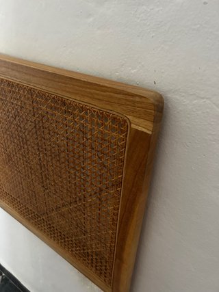 Cabecero de ratán y madera 150cm