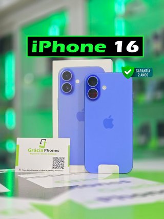 iPhone 16 256GB Azul Semi-Nuevo (TIENDA)
