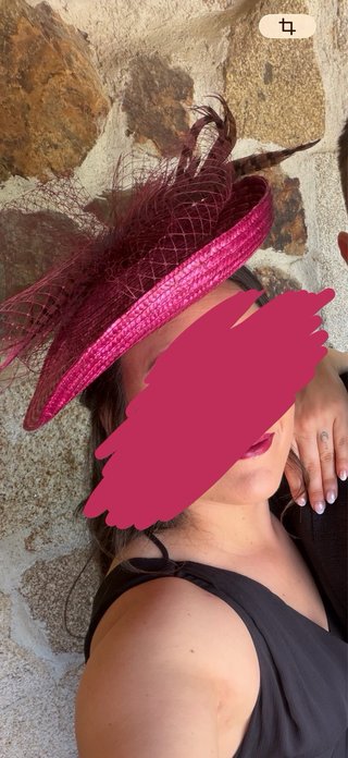Tocado y bolso fiesta rosa dorado