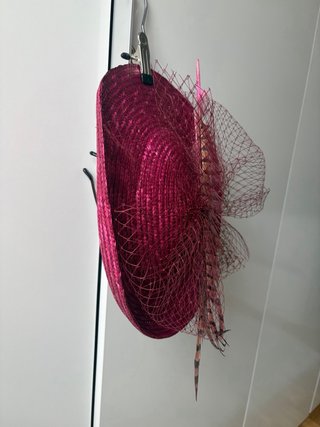 Tocado y bolso fiesta rosa dorado