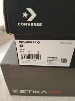 Converse Niña/Niño Negro y Blanco