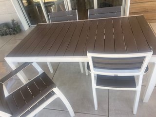 Conjunto Mesa y Sillas Exterior PVC