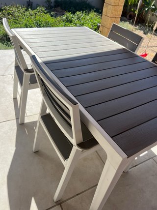 Conjunto Mesa y Sillas Exterior PVC