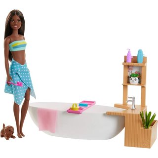 Barbie Wellness Playset Vasca da Bagno con Bambola