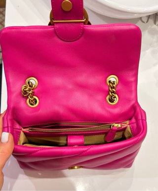 Borsa Pinko Love Birds in pelle fucsia