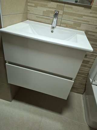 Mueble baño colgante blanco