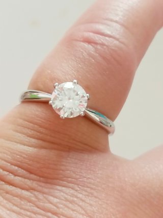 Anillo Plata 925 Moissanita Diamante