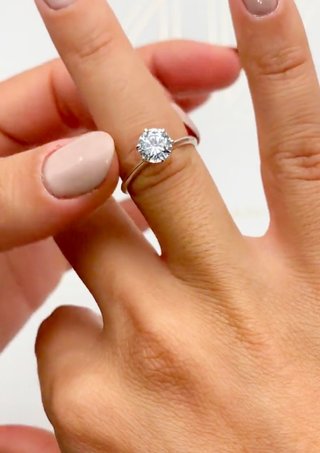 Anillo Plata 925 Moissanita Diamante