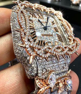 Reloj Cartier Santos Thorn Moissanite VVS