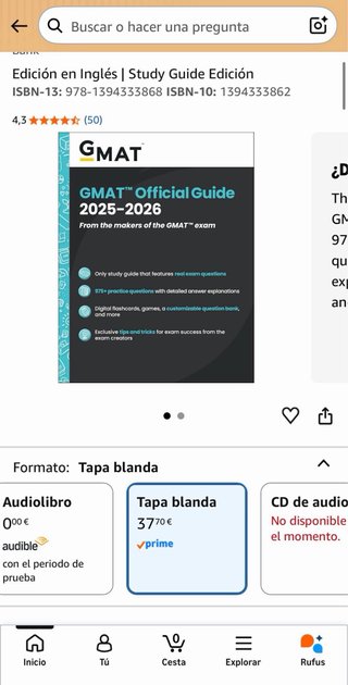 GMAT Official Guide 2025 - 2026 Book + Online Q...