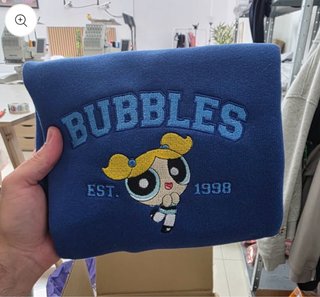 Sudadera sin capucha Bordada Bubbles 1998
