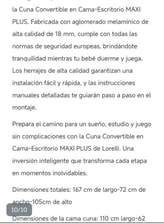 Cuna Convertible MAXI PLUS