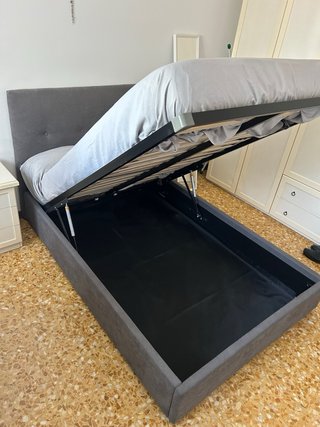 Letto contenitore 1 piazza e mezza + materasso